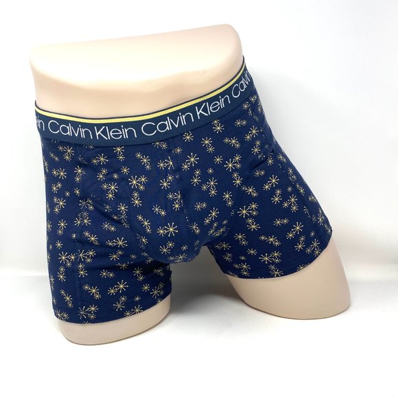 Calvin Klein 3 Pack Men Size Underwear NP24210403 Cotton Stretch Navy Gray Trunk - Picture 2 of 7